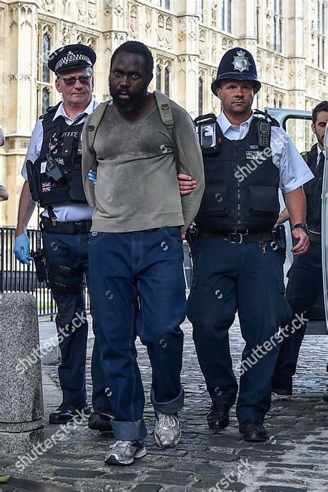 Man Being Arrested Outside Houses Parliament Editorial Stock Photo