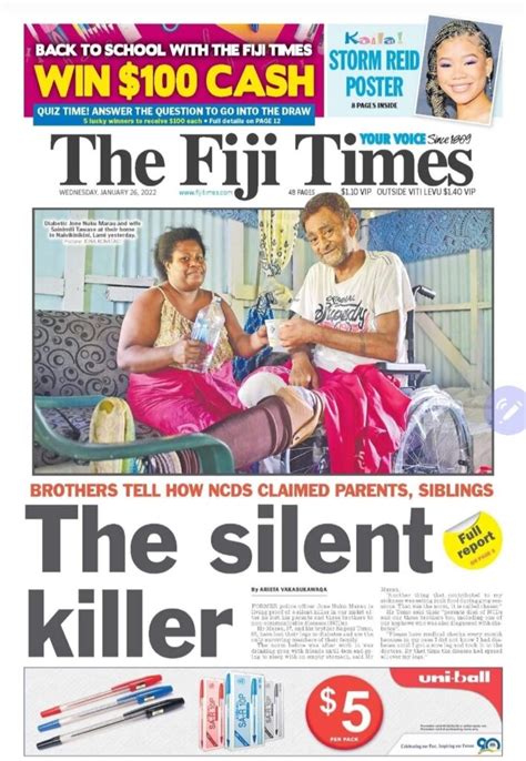 The Fiji Times From The Editor In Chiefs Desk Your January 26 Briefing