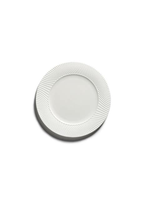 Assiette plate rond blanc porcelaine bone china Ø 18 cm Nido Serax