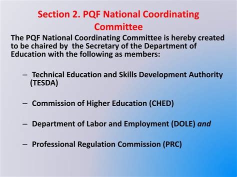 The Philippine Qualification Framework Ppt