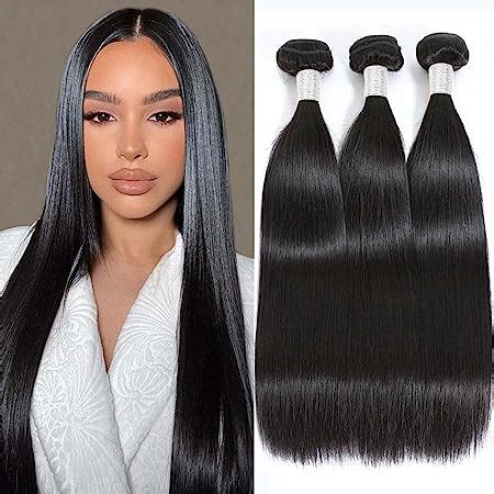 Amazon Straight Human Hair Bundles 14 16 18 Inch Unprocessed