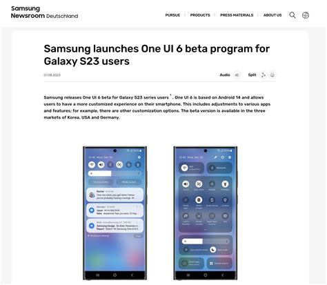 Samsung Germany Leaks One UI 6 Beta For Galaxy S23 Galaxy S23 Plus And
