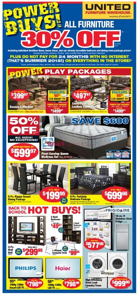United Furniture Warehouse Flyer August 15 To 19