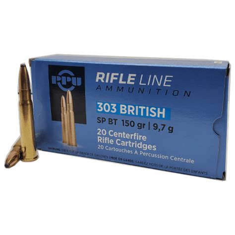 303 British PPU Rifle Line 150 Grain Soft Point 20 Rounds