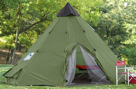 Large Camping Tent 6 Person Family Teepee Outdoor Shelter Hiking ...