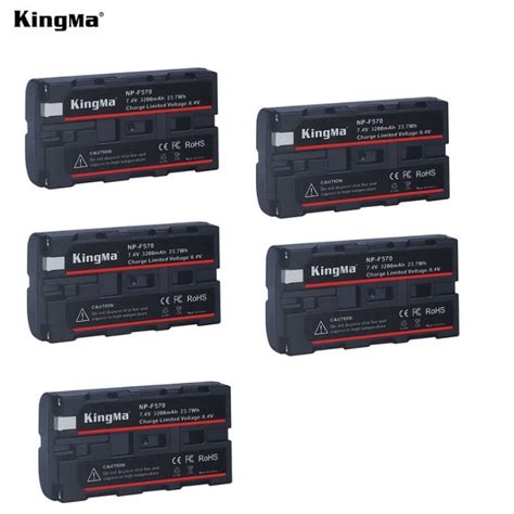 KINGMA 5 Pcs NP F550 NP 570 L Series Info Lithium Battery Pack 代用鋰電池