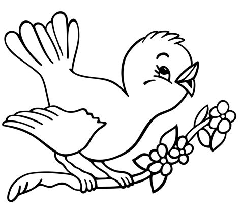 Cute Singing Bird Clipart Black And White Clipart Best Clipart Best