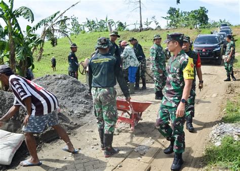 Tim Wasev Ster Mabes TNI Tinjau Sasaran Fisik TMMD 115 Kodim Bojonegoro