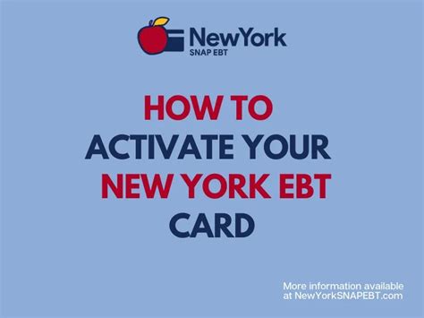 How To Activate New York Ebt Card Ny Snap Ebt