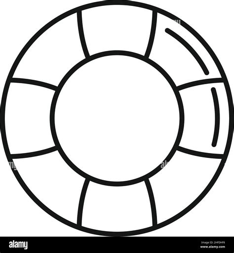 Lifebuoy Icon Outline Vector Ring Buoy Safety Float Stock Vector