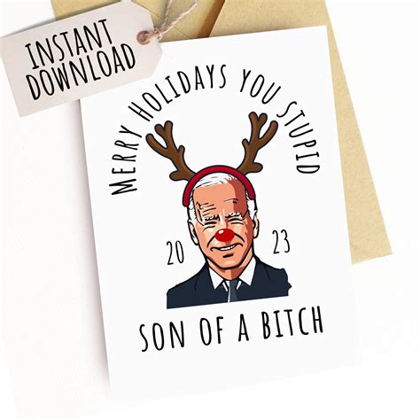 Printable Christmas Card Joe Biden Christmas Card for Republican Funny ...