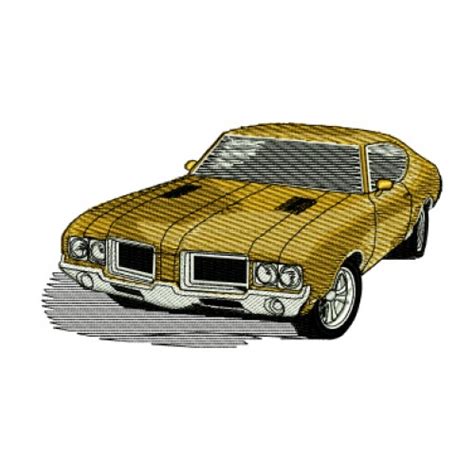 1971 Oldsmobile 442 Embroidery Design