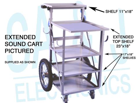 Psc Psc Sound Cart With Extended Top Shelf 18x23 Includes Two Fpsc0019