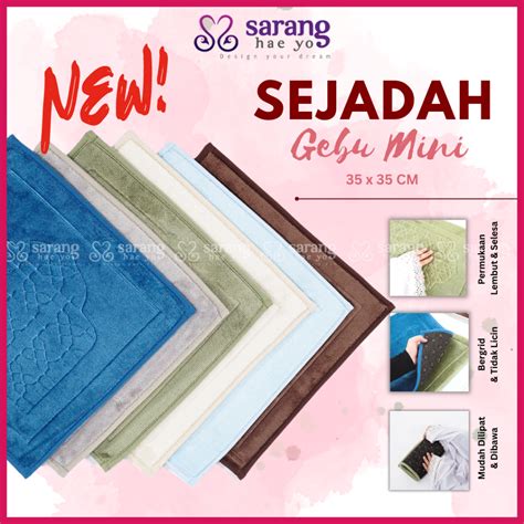 New Premium Sejadah Gebu X Cm Lembut Baldu Doorgift Mini