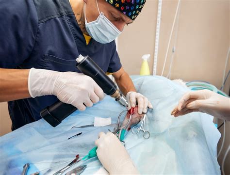 Equipe M Dica Veterin Ria Realizando Uma Cirurgia De Castra O E