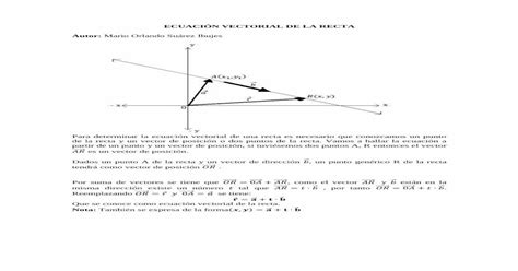 ECUACIÓN VECTORIAL DE LA RECTA Autor Mario PDF fileEjemplos