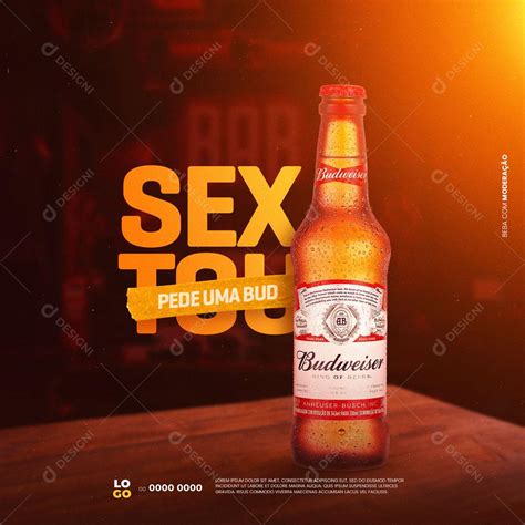 Sextou Pede Uma Cerveja Budweiser Social Media Psd Editável [download