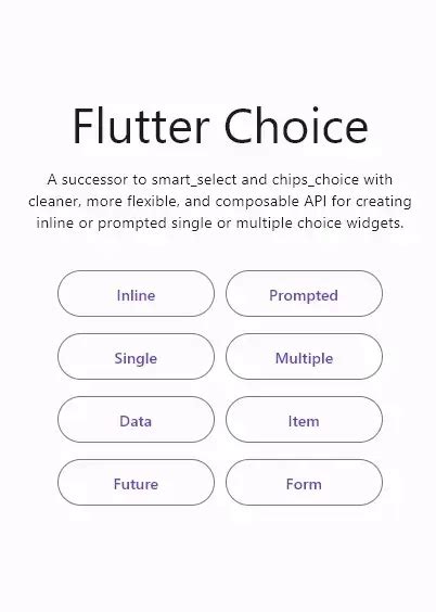 Choice Flutter Package In Chip Tag Category Flutter Gems