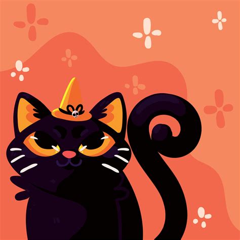 halloween cute cat 11143805 Vector Art at Vecteezy