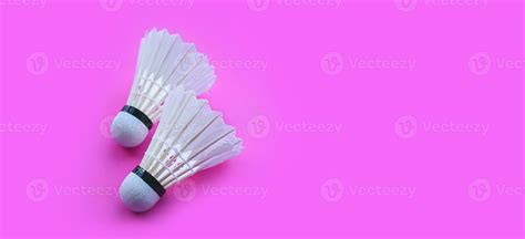 Cream White Badminton Shuttlecock And Racket On Floor In Indoor Badminton Court Copy Space