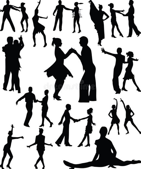 Vecteur De Silhouette De Gens De Danse Illustration De Vecteur