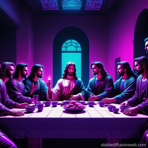 the painting of the last supper by da vinci but everyone is wearing judaism suits Prompts ...