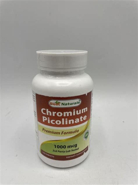 Best Naturals Chromium Picolinate 1000 Mcg 240 Tablets For Sale Online Ebay