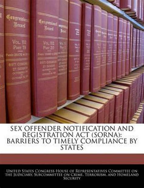 Sex Offender Notification And Registration Act Sorna 9781240554232 Boeken