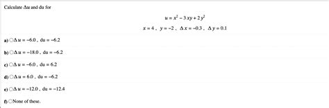 Solved Calculate Δu and du for | Chegg.com