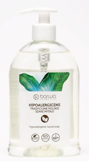 Barwa Hipoalergiczne tradycyjne polskie szare mydło w płynie 500 ml