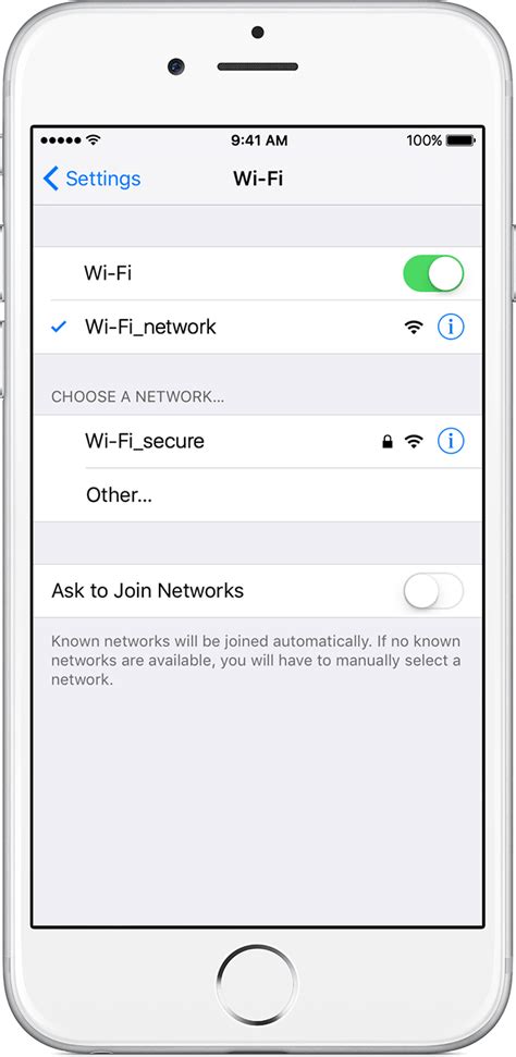 Connect To Wi Fi On Your Iphone Ipad Or Ipod Touch Apple Support