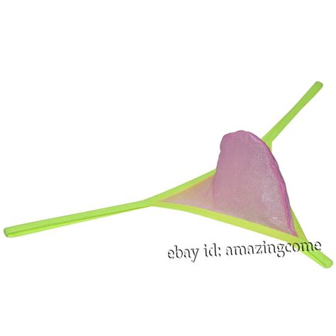 Mens See Through Shiny Mash Bikini Thong Underwear Sheer G String Organdy T Back EBay