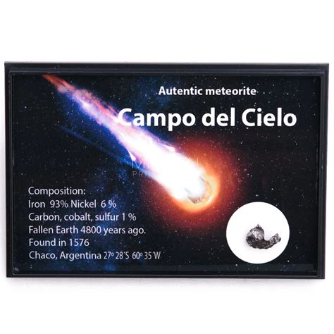 Caja Con Meteorito Campo Del Cielo Met Lico Mineral Prime