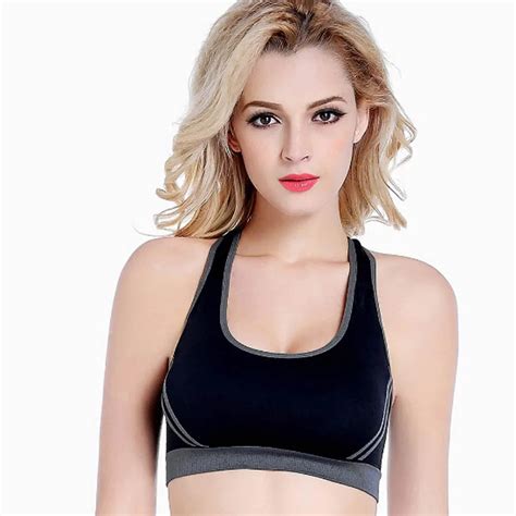 New Sexy Women Fitness Bra Padded Compression Sport Bra Top Sportswear Quick Dry Elastic Crop