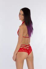 Farrah Valentine Looks Great In Red Lingerie 14 Photos