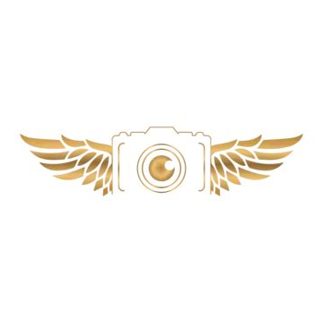 Golden Photography Wing Camera Logo Vector Photography Camera Logo