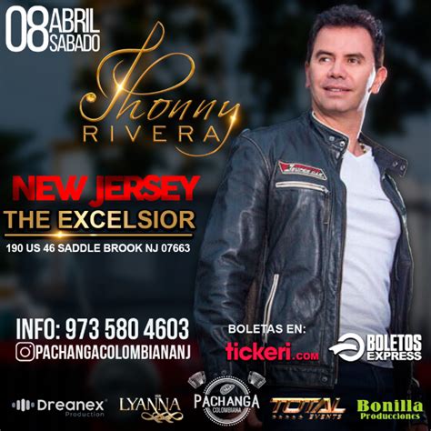 JHONNY RIVERA EN CONCIERTO Tickets Boletos At The Excelsior Saddle