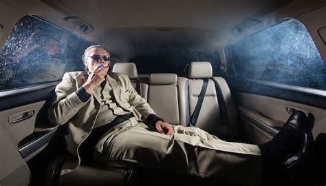 Premium Photo | A rich man in a white suit and a cigar in the car a limousine