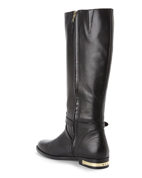 Lyst - Lauren By Ralph Lauren Black Jakayla Tall Boots in Black