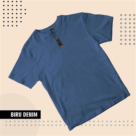 Jual Baju Kaos Anak Polos Biru Denim Unisex Laki Laki Perempuan Usia 1
