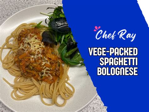 Chef Ray Vege Packed Spaghetti Bolognese Coach Ray Qwik Kiwi Coaching