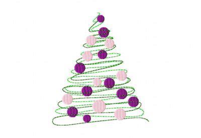 Redwork Stylized Christmas Tree For Gold Members Only Daily Embroidery