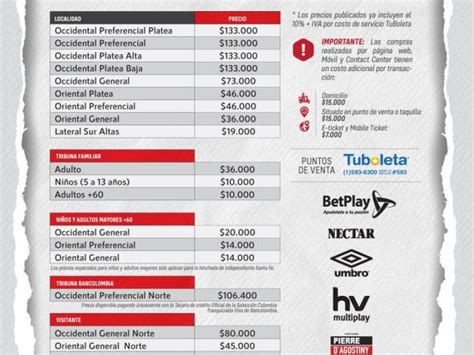 Boletería De Santa Fe Vs Millonarios Precios Y Dónde Comprar Liga Águila 2019 Futbol