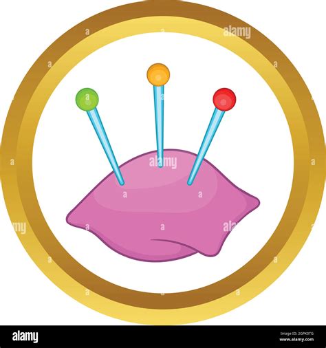 Red Pin Cushion Stock Vector Images Alamy