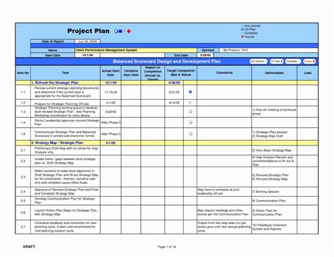 Project Management Meeting Templates Example of Spreadshee project ...