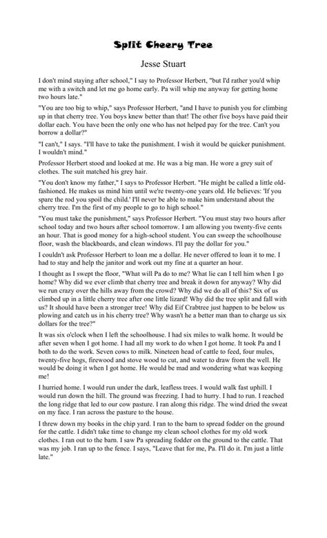 Split Cherry Tree Pdf Part Of Speech Nature