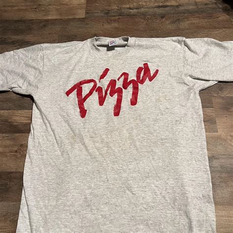 Mens Pizza vintage shirt vintage pizza shop graphic... - Depop