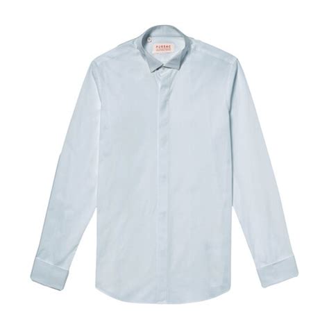 Fursac Cotton Shirt With Wing Collar Blanc Editorialist