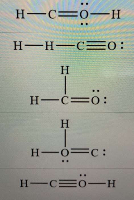 Solved which of the following is the best lewis structure | Chegg.com