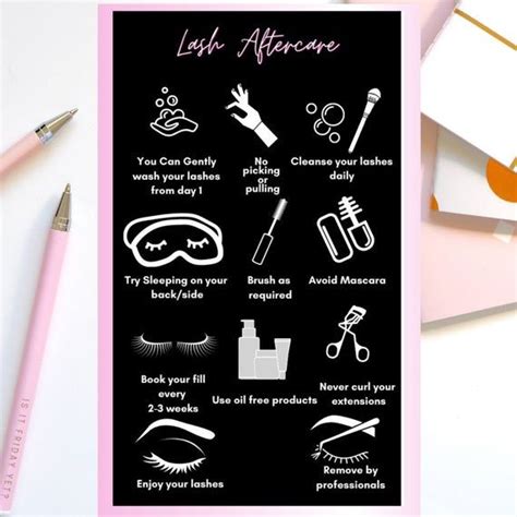 Printable Lash Aftercare